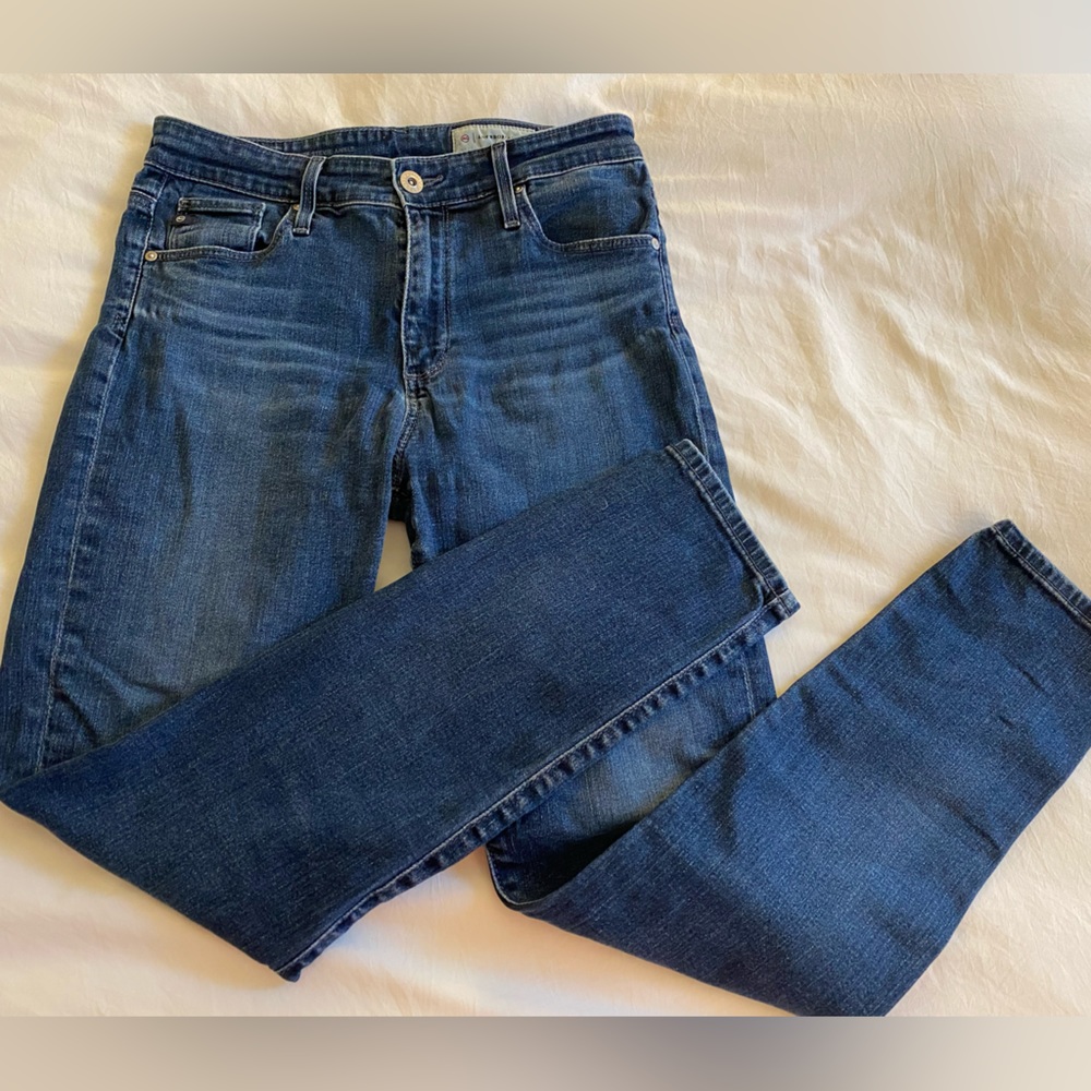 AG for Anthropologie Mid Rise Skinny Jeans